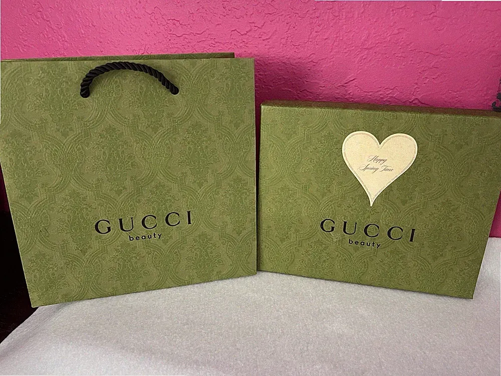 Authentic Gucci Flora Green Empty Perfume Gift Box with Bag