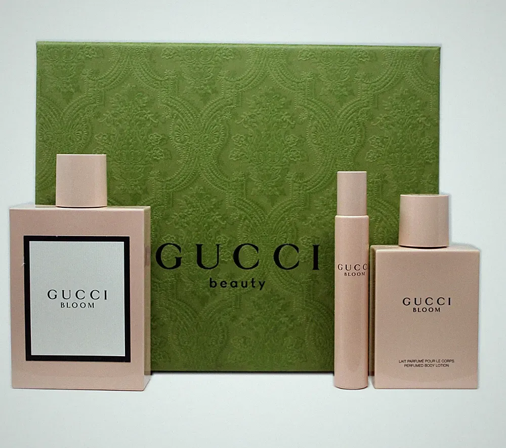 GUCCI BLOOM 3 PIECE GIFT SET EAU DE PARFUM SPRAY 100 ML/3.3 FL.OZ. (D)