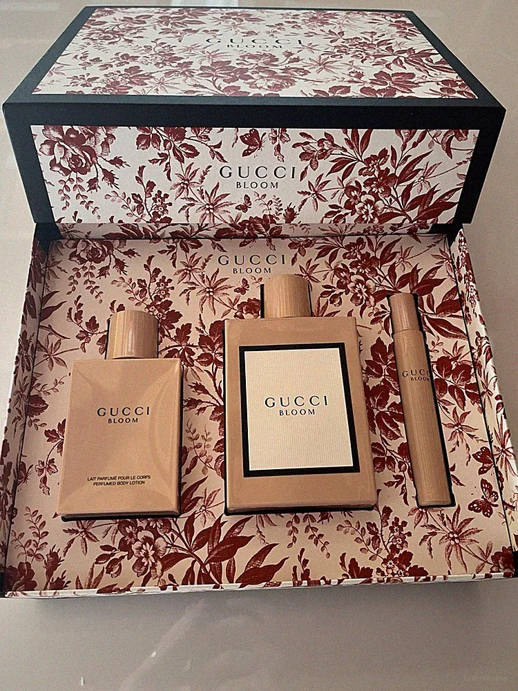 GUCCI BLOOM 3 PIECE GIFT SET FOR WOMEN EAU DE PARFUM SPRAY 100 ML/3.3 FL.OZ. NIB