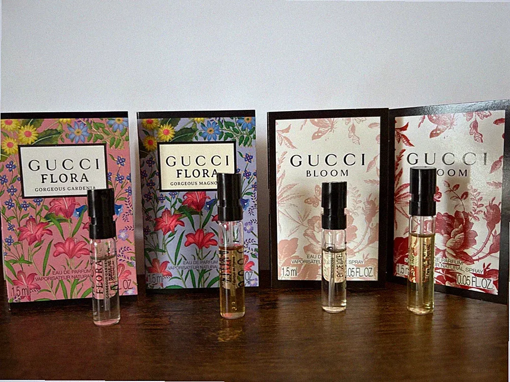Gucci Perfume Women Collection 4pcs Samples Set Gucci Bloom & Gucci Flora L@@K!