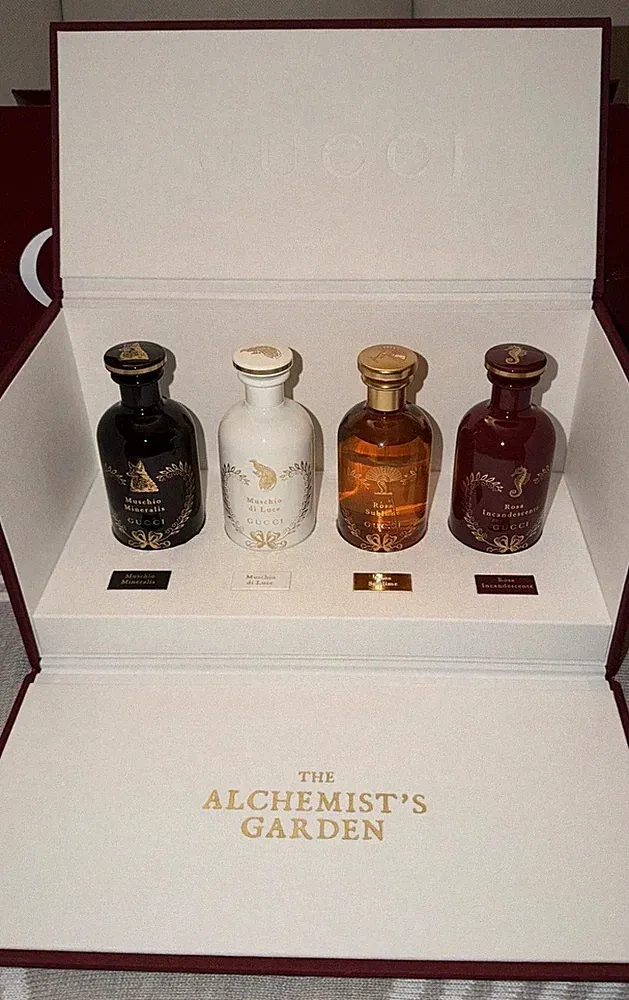 Gucci The Alchemist's Garden Set x4 100ml Fragrances Gift Box Rosa Muschio $1660